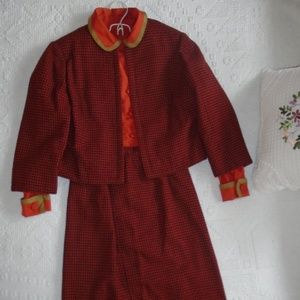 Vintage Size 6, Wool and Silk Suit, 1966